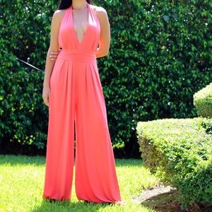 Coral retro pant suit NWOT